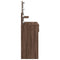 vidaXL Dressing Table with LED Brown Oak 100x40x130 cm