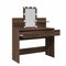 vidaXL Dressing Table with LED Brown Oak 100x40x130 cm