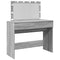 vidaXL Dressing Table with LED Grey Sonoma 100x40x120 cm
