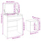 vidaXL Dressing Table and Stool White 60x40x113.5 cm