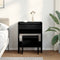 vidaXL Dressing Table and Stool Black 60x40x113.5 cm