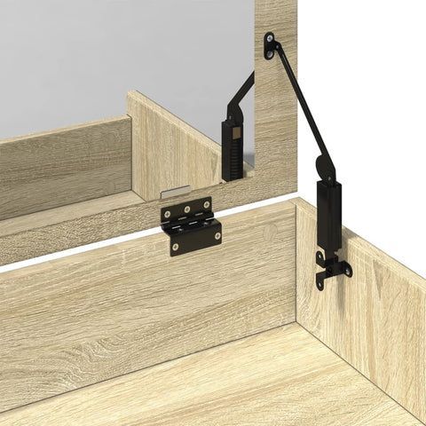 vidaXL Dressing Table and Stool Sonoma Oak 60x40x113.5 cm