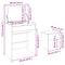 vidaXL Dressing Table and Stool Concrete Grey 60x40x113.5 cm