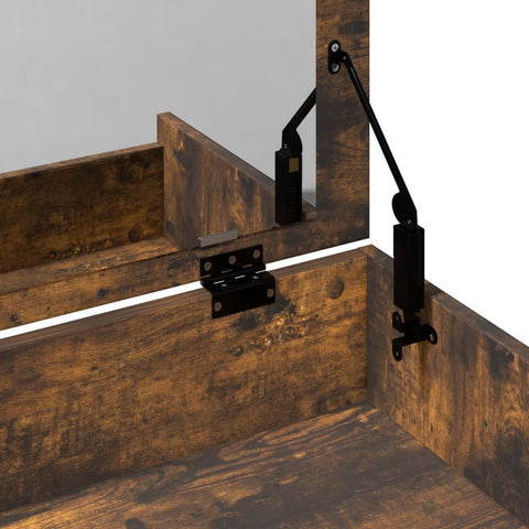 vidaXL Dressing Table and Stool Smoked Oak 60x40x113.5 cm