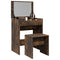 vidaXL Dressing Table and Stool Smoked Oak 60x40x113.5 cm