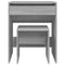 vidaXL Dressing Table and Stool Grey Sonoma 60x40x113.5 cm