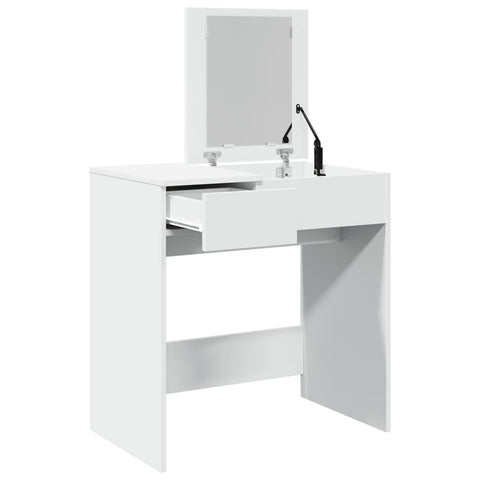 vidaXL Dressing Table with Mirror White 73x46.5x120 cm
