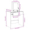 vidaXL Dressing Table with Mirror White 73x46.5x120 cm
