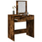 vidaXL Dressing Table with Mirror Smoked Oak 73x46.5x120 cm