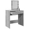 vidaXL Dressing Table with Mirror Grey Sonoma 73x46.5x120 cm