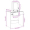 vidaXL Dressing Table with Mirror Grey Sonoma 73x46.5x120 cm