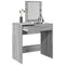 vidaXL Dressing Table with Mirror Grey Sonoma 73x46.5x120 cm