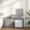 vidaXL Dressing Table with LED Grey Sonoma 115x37x110.5 cm