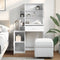 vidaXL Dressing Table with Cabinet White 80x35x132 cm