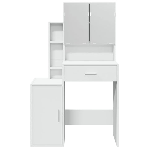 vidaXL Dressing Table with Cabinet White 80x35x132 cm