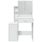 vidaXL Dressing Table with Cabinet White 80x35x132 cm