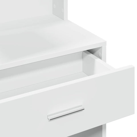 vidaXL Dressing Table with Cabinet White 80x35x132 cm
