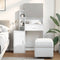 vidaXL Dressing Table with Cabinet White 80x35x132 cm