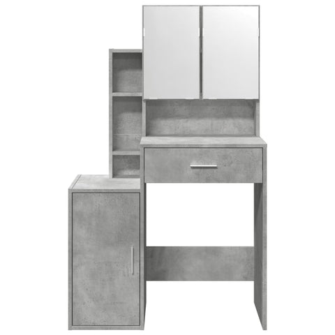 vidaXL Dressing Table with Cabinet Concrete Grey 80x35x132 cm