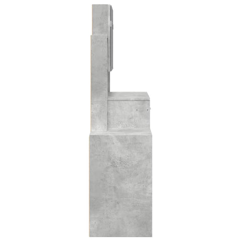 vidaXL Dressing Table with Cabinet Concrete Grey 80x35x132 cm