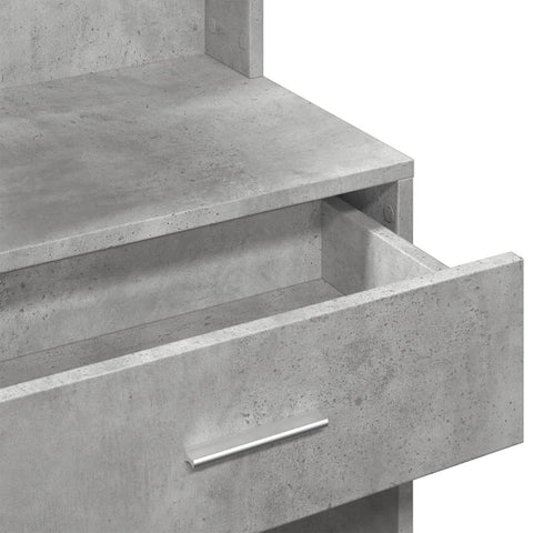 vidaXL Dressing Table with Cabinet Concrete Grey 80x35x132 cm