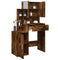 vidaXL Dressing Table with Cabinet Smoked Oak 80x35x132 cm