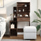vidaXL Dressing Table with Cabinet Brown Oak 80x35x132 cm
