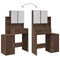vidaXL Dressing Table with Cabinet Brown Oak 80x35x132 cm