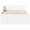 vidaXL Bed Frame without Mattress White 75x190 cm Small Single Engineered Wood