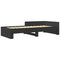 vidaXL Bed Frame without Mattress Black 75x190 cm Small Single Engineered Wood