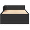 vidaXL Bed Frame without Mattress Black 75x190 cm Small Single Engineered Wood