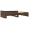 vidaXL Bed Frame without Mattress Brown Oak 75x190 cm Small Single Engineered Wood