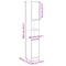 vidaXL Bathroom Cabinet Sonoma Oak 30x30x183.5 cm Engineered Wood