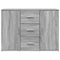 vidaXL Sideboard Grey Sonoma 90.5x29.5x65 cm Engineered Wood