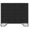 vidaXL Chest of Drawers Black 91x35.5x74.5 cm Engineered wood
