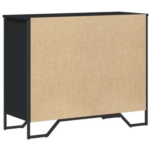 vidaXL Chest of Drawers Black 91x35.5x74.5 cm Engineered wood
