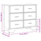 vidaXL Chest of Drawers Black 91x35.5x74.5 cm Engineered wood