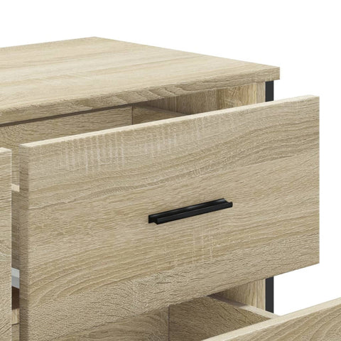 vidaXL Chest of Drawers Sonoma Oak 91x35.5x74.5 cm Engineered wood