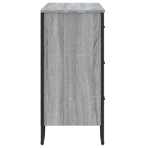 vidaXL Chest of Drawers Grey Sonoma 91x35.5x74.5 cm Engineered wood