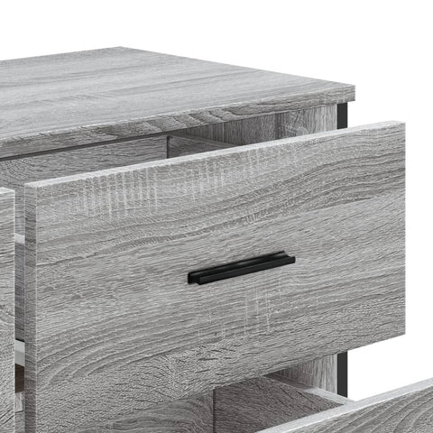 vidaXL Chest of Drawers Grey Sonoma 91x35.5x74.5 cm Engineered wood