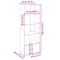 vidaXL Bookcase Black 70x36x189 cm Engineered Wood