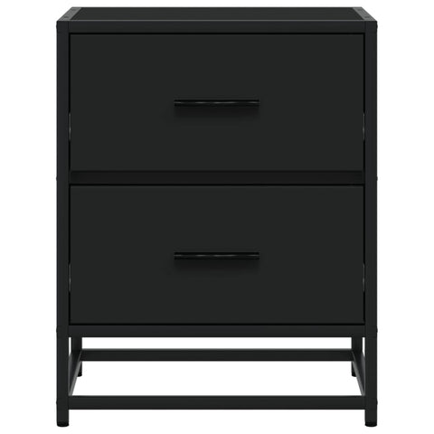 vidaXL Bedside Cabinet Black 40x31x50 cm Engineered Wood