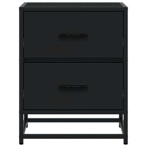 vidaXL Bedside Cabinets 2 pcs Black 40x31x50 cm Engineered Wood