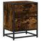 vidaXL Bedside Cabinet Smoked Oak 40x31x50 cm Engineered Wood