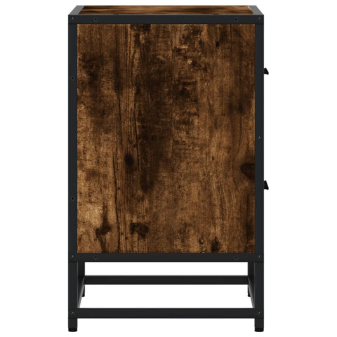 vidaXL Bedside Cabinet Smoked Oak 40x31x50 cm Engineered Wood