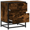 vidaXL Bedside Cabinet Smoked Oak 40x31x50 cm Engineered Wood