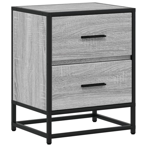 vidaXL Bedside Cabinet Grey Sonoma 40x31x50 cm Engineered Wood