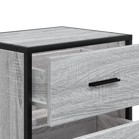 vidaXL Bedside Cabinet Grey Sonoma 40x31x50 cm Engineered Wood