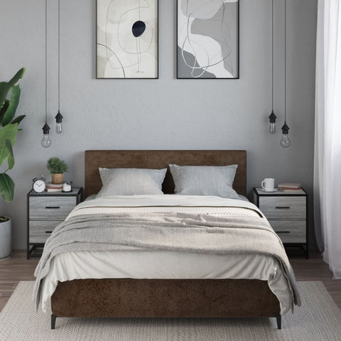 vidaXL Bedside Cabinets 2 pcs Grey Sonoma 40x31x50 cm Engineered Wood