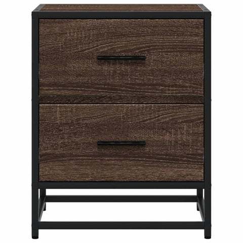 vidaXL Bedside Cabinet Brown Oak 40x31x50 cm Engineered Wood